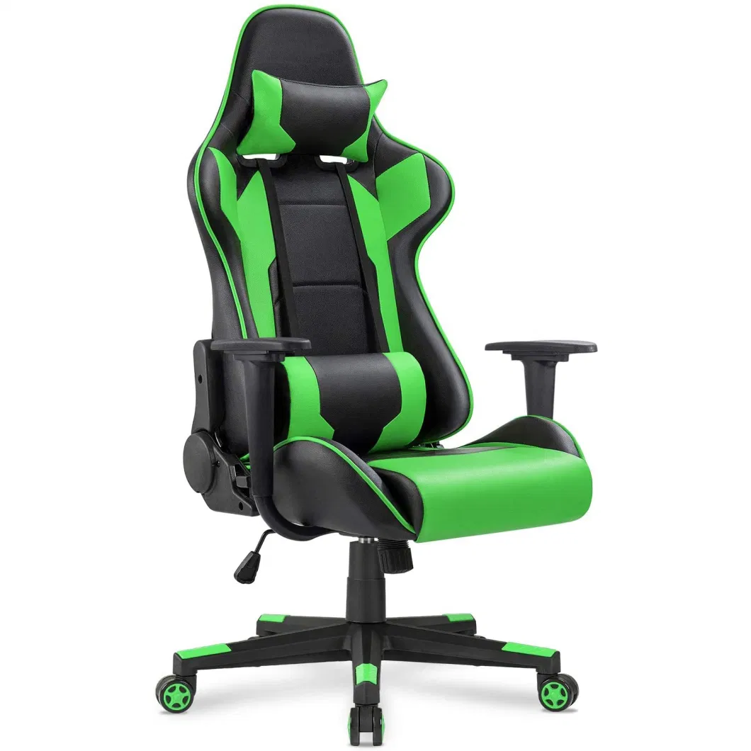 Free Sample PC Dropshipping Leather Yi Silla Gamer Chaire Racing Computer Reclining LED Gaming Chair with Footrest