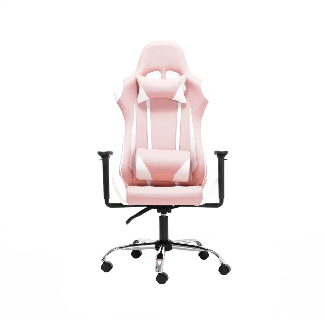 Lovely Silla Gamer Rosa Pink Gaming Chair Pink with Footrest Gaming Computer Chair