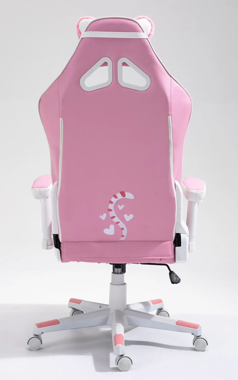 2021 New Design Girl Pink Gaming Chair with Cats Embroidery 2D Armrest Racing Chair Gaming Chair