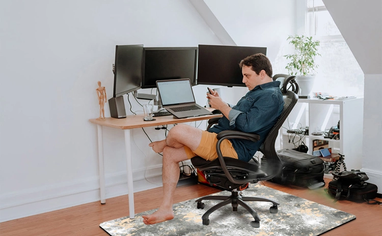Custom Printing Gaming Chair Floor Mat Rolling Chair Floor Protector Mat