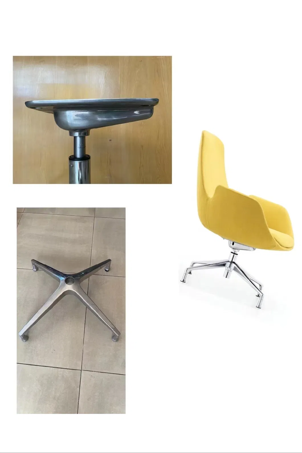 Swivel Office Gaming Components Parts Aluminium Chair Base