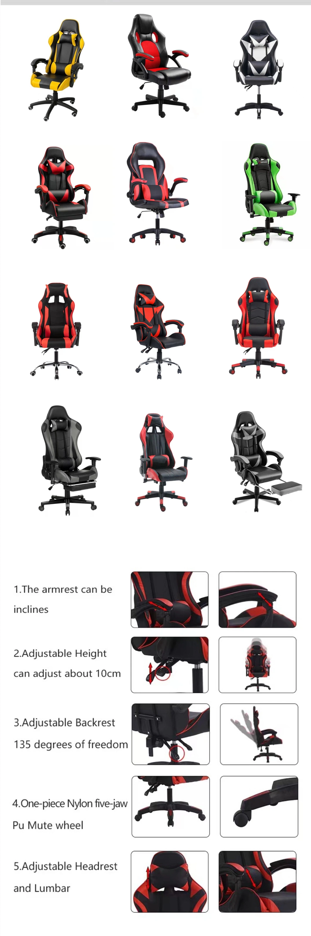 Modern Cheap Adjustable Lift PC PU Silla Gaming Chair