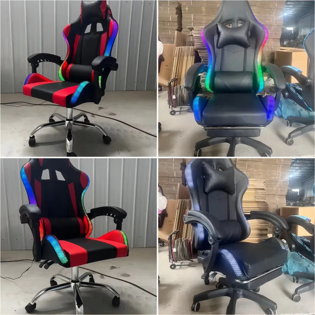 High Quality Silla Gamer LED Comfortable Gaming Chair Computer RGB LED Light Gaming Chair