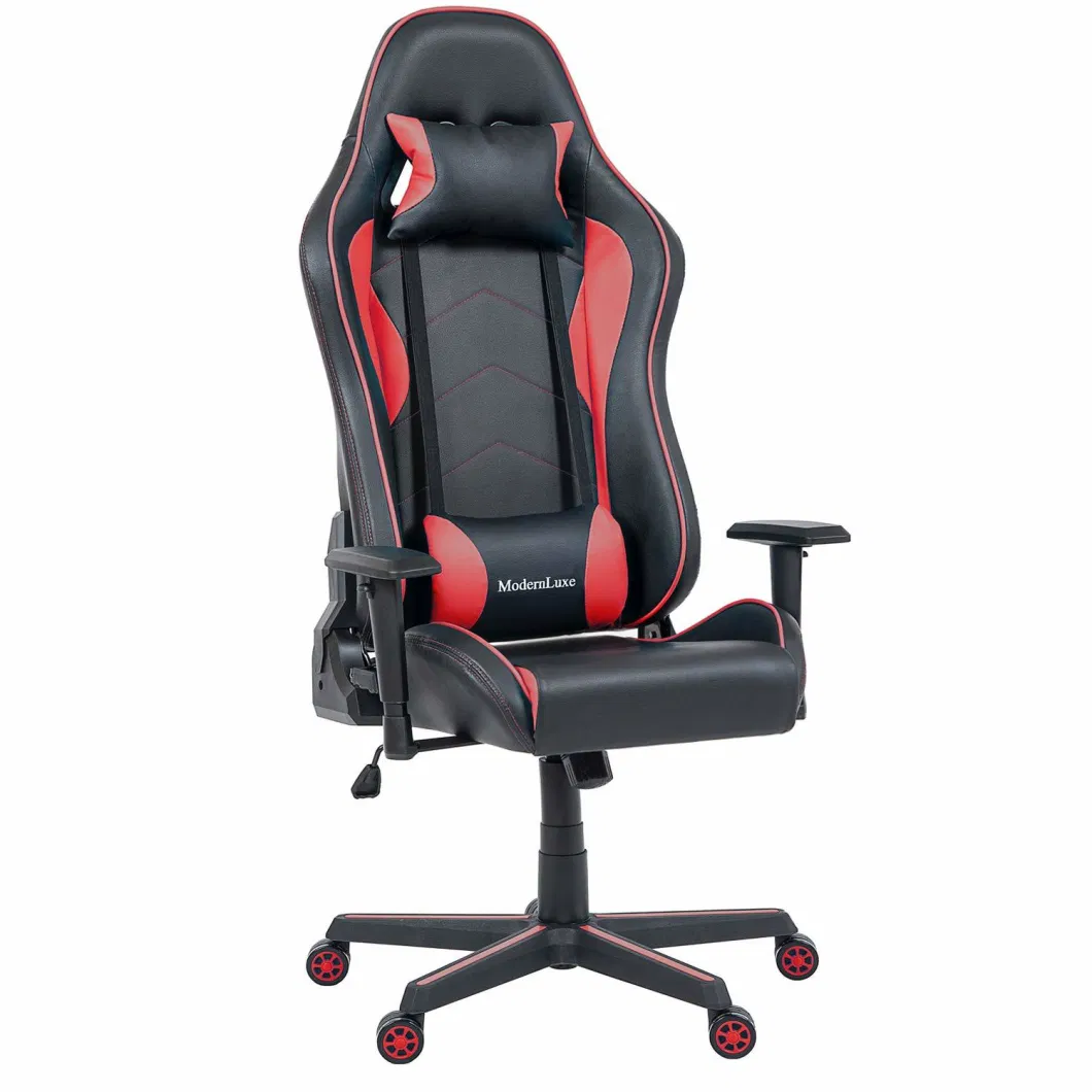 Gaming Chair with Lumbar Support Office Computer Chair PU Leather