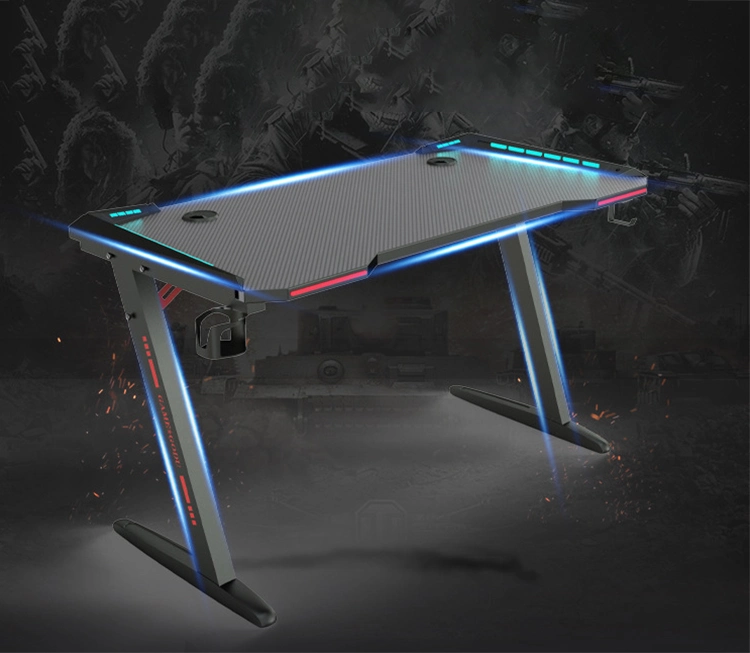 Factory Direct Sale Steel Computer Gaming Table Gamer Desk for Internet Cafe