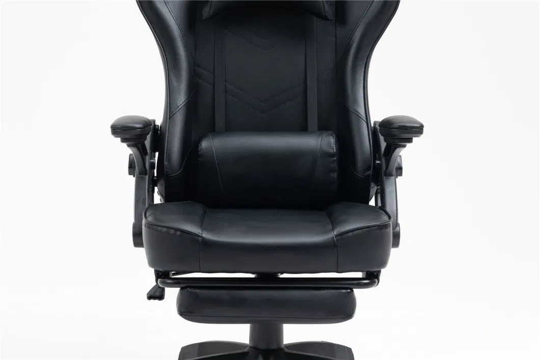 Total Black Gaming Chair Patient New Reclining Armrests Gaming Chair with Footrest