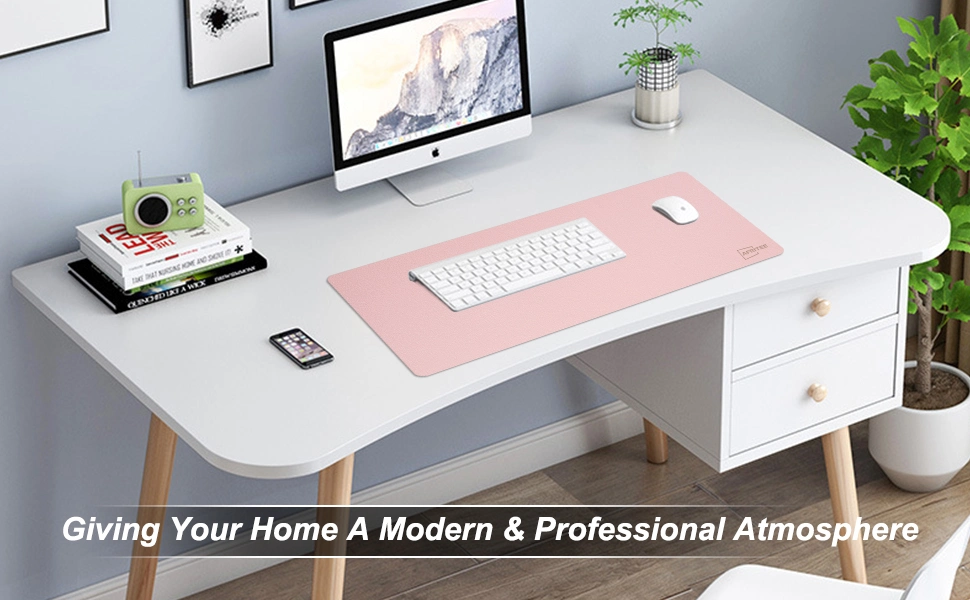 Customizable Color Size and Printing Dual Side Waterproof PU Leather Desk Mat for Office and Home