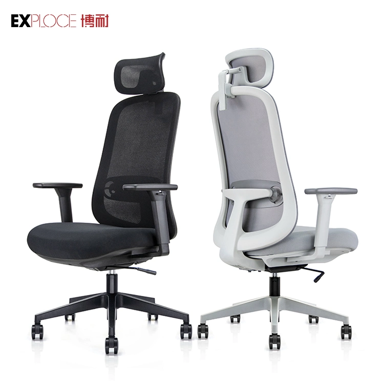 Mechanism with Multiple Locking Positions Swivel Revolving Gaming Desk Chair Office Mesh Office Chair 3D Armrest with PU on Top