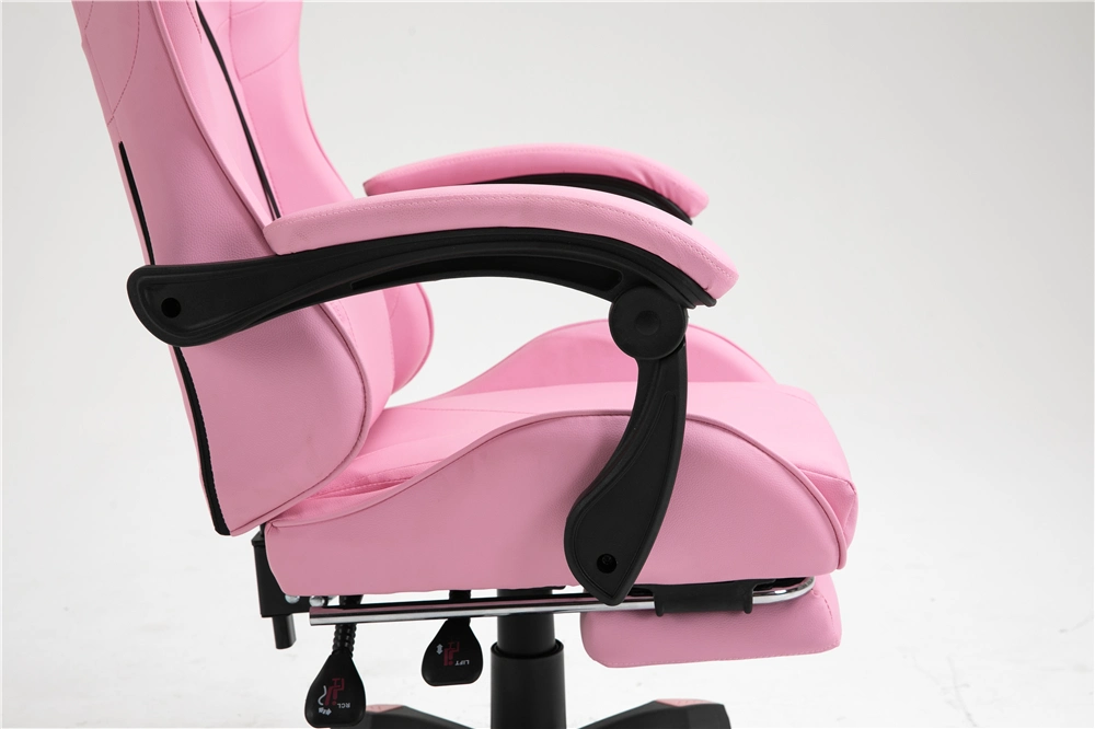 Pink Color Executive Swivel Racing Chair PU Leather Ergonomic PC Gaming Chair