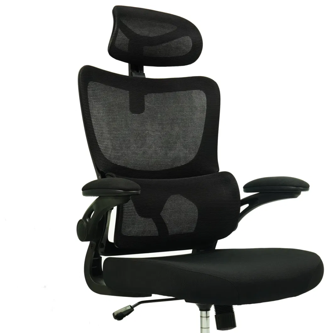 Ergonomic Office Computer Desk Chair with High Back Mesh and Adjustable Lumbar Support Rolling Work Swivel Task Chairs with Wheel Armrests and Headrest