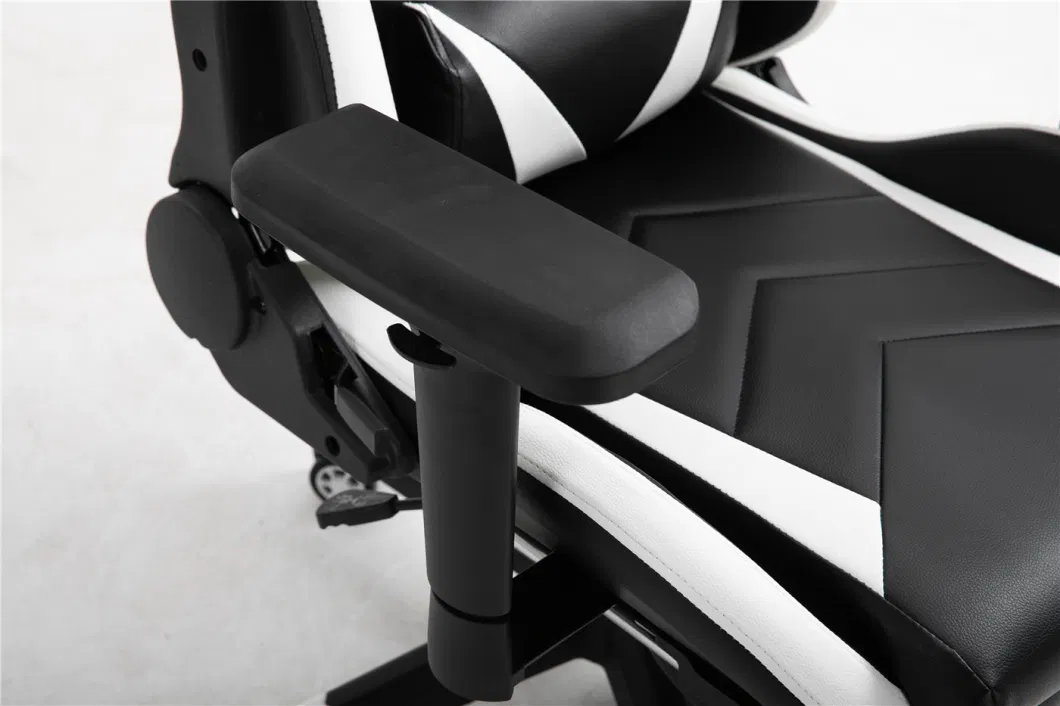 Black and White PU Leatehr Gaming Chair Racing Style Office Chair Racing Chairs Office Chairs