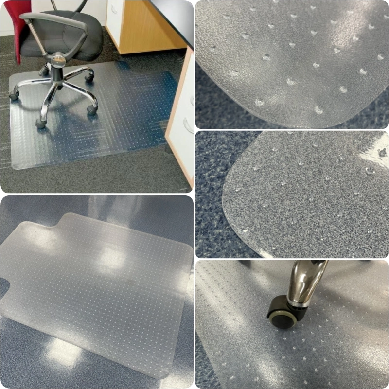 PVC Transparent Floor Mat Carpet Floor Protective Mat Computer Office Chair Foot Mat