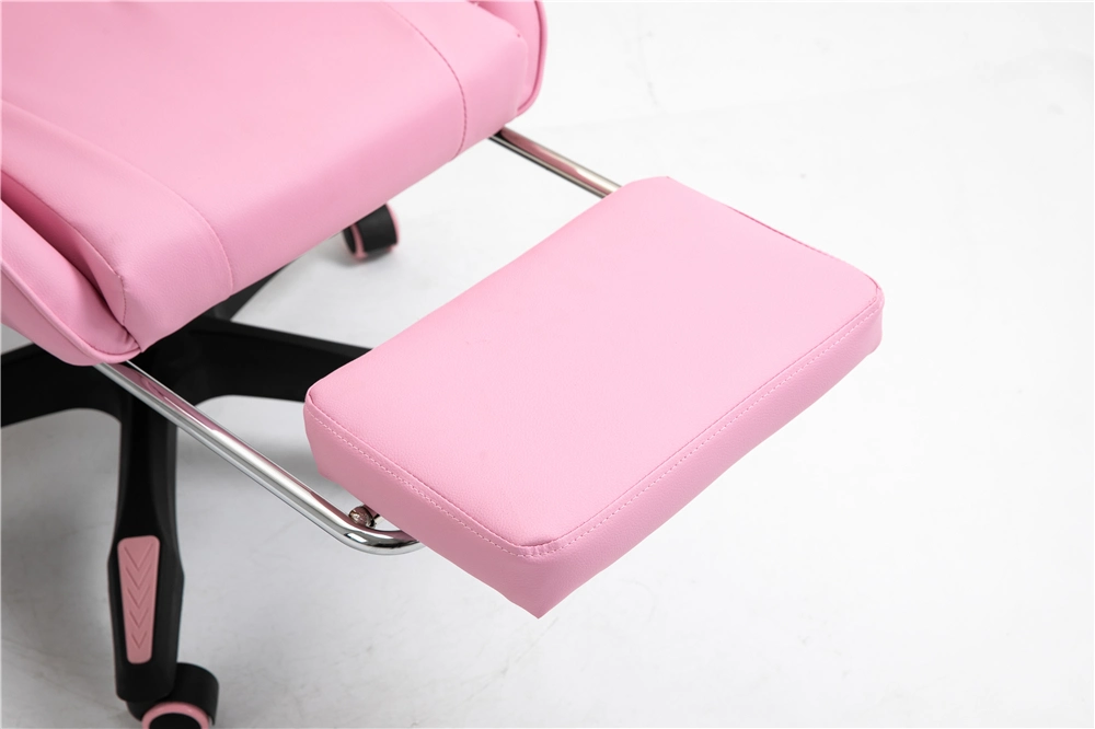 Pink Color Executive Swivel Racing Chair PU Leather Ergonomic PC Gaming Chair