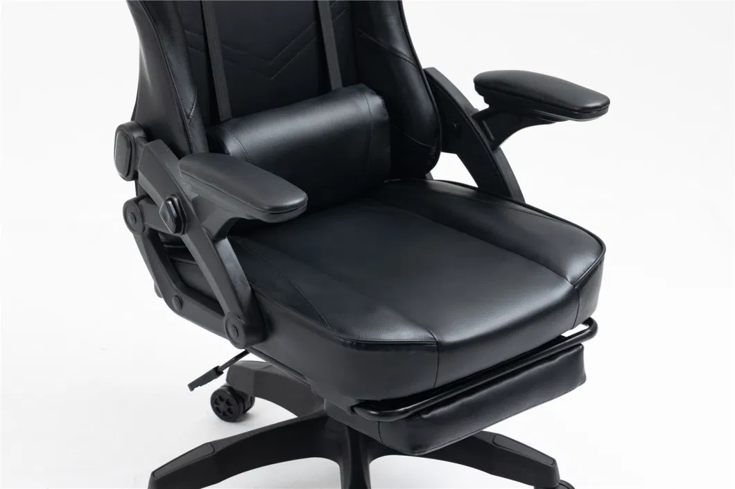 Total Black Gaming Chair Patient New Reclining Armrests Gaming Chair with Footrest