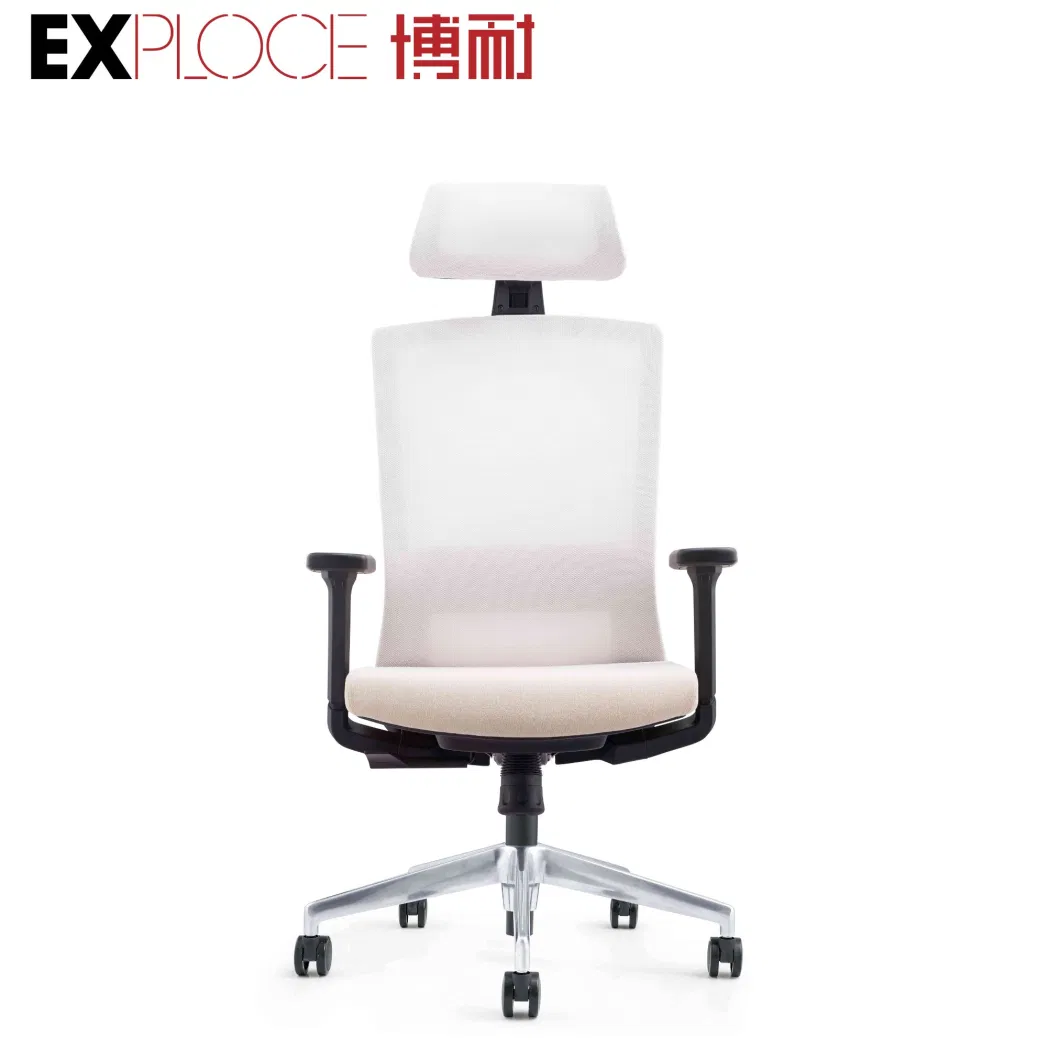 White Color High Back Home Furniture Visitor Reclining Comfortable Gaming Office Chair