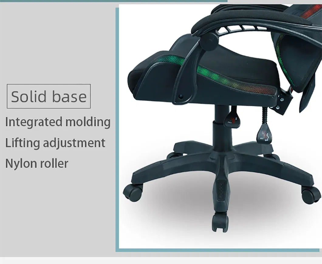 Rocking with Massage Computer Racing Swivel LED Light 2023 RGB Gaming Chair