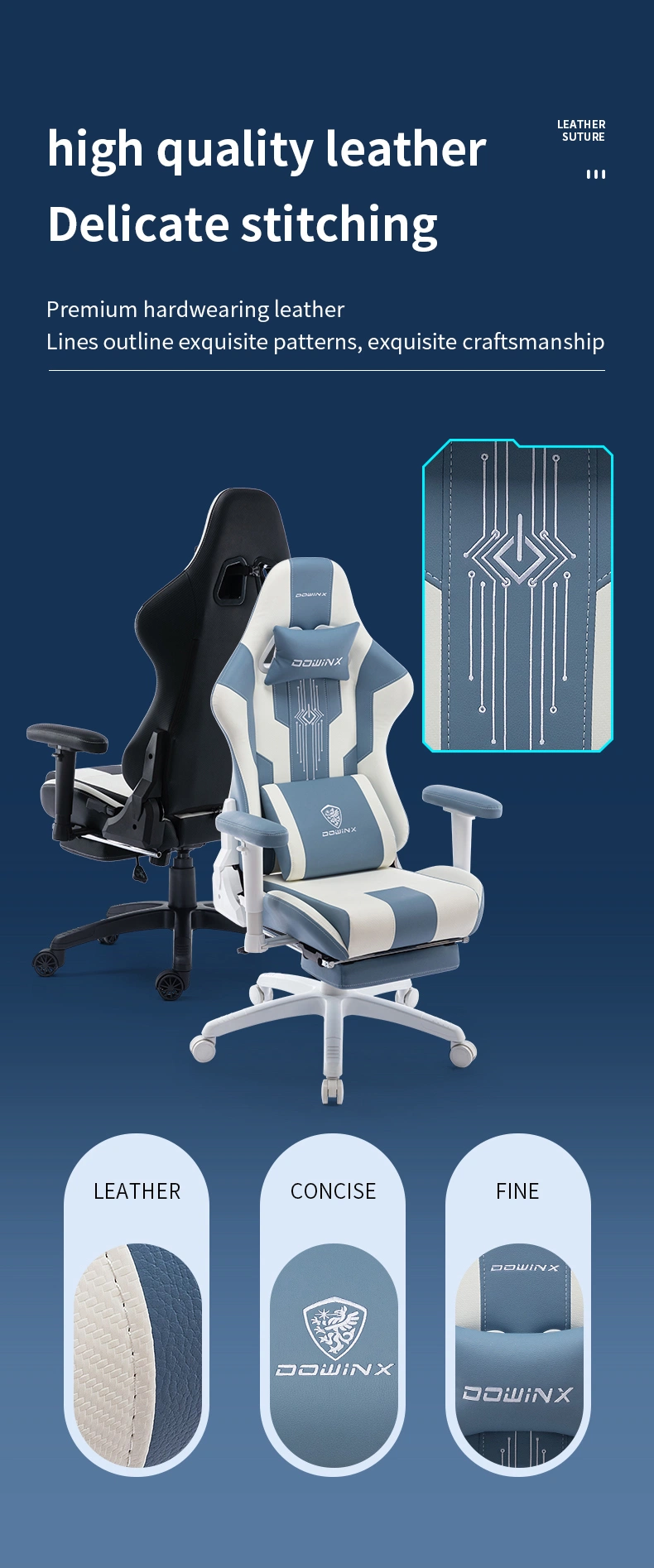 High Qualitypc Computer Large Seat Gamer Chair Noble Gaming Swivel Racing Chair