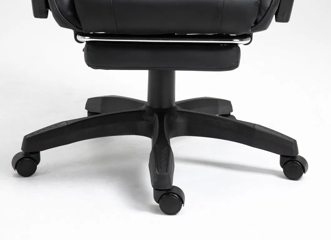 Black Swivel Game Furniture Metal Frame Adjustable Armrest Racing Gaming Chair