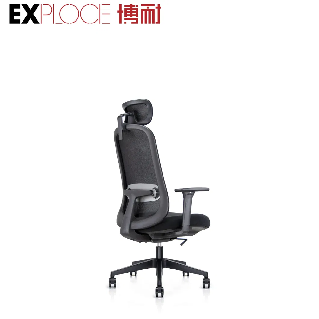 Mechanism with Multiple Locking Positions Swivel Revolving Gaming Desk Chair Office Mesh Office Chair 3D Armrest with PU on Top