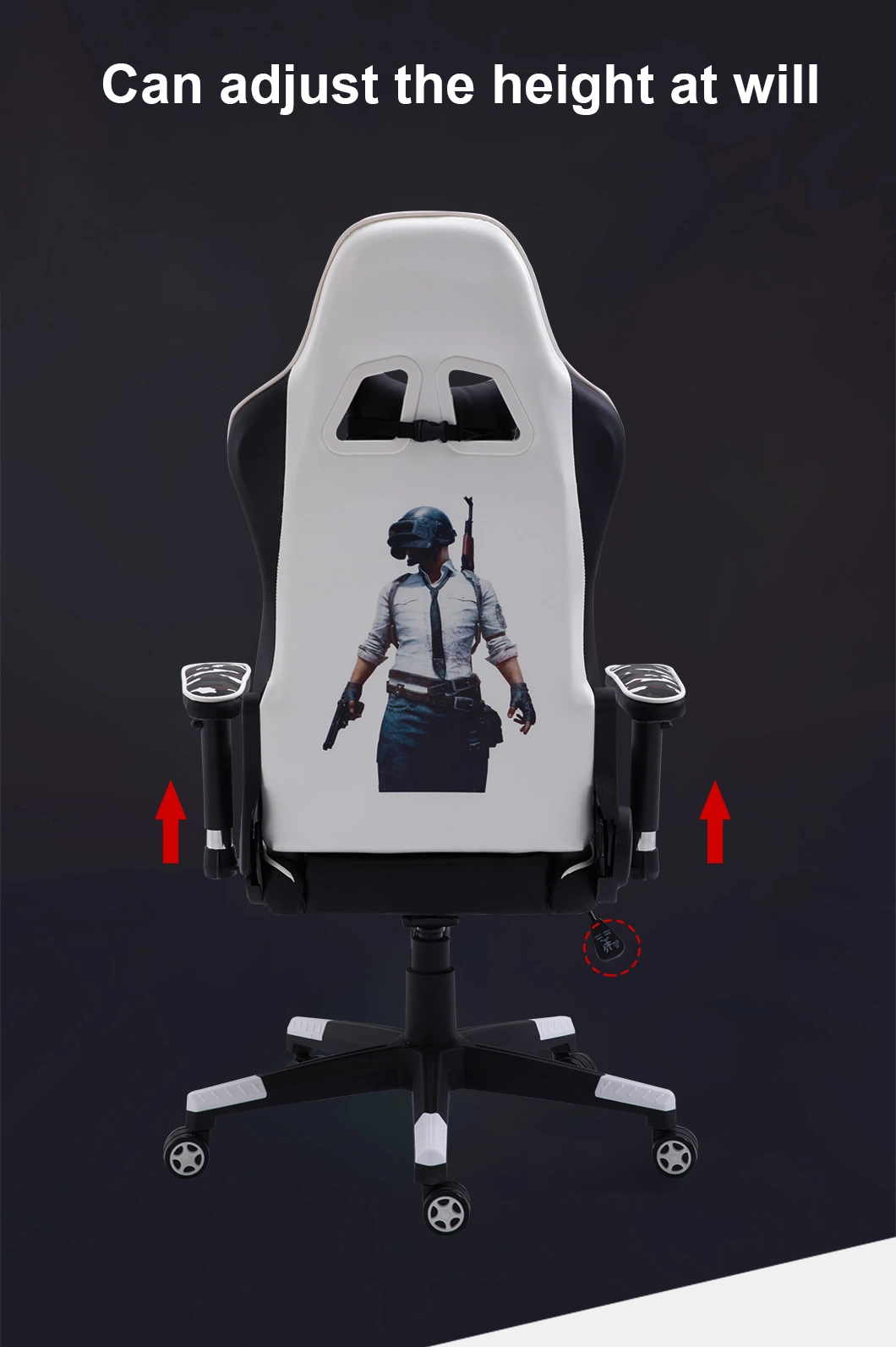 High Quality Good Price PC Computer Large Seat Gamer Chair Linkage Armrest Noble Gaming Swivel Racing Chair