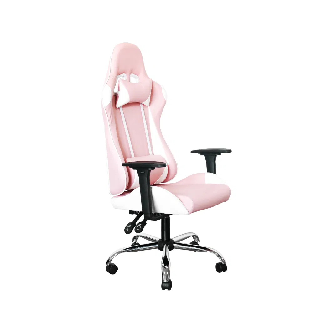 Lovely Silla Gamer Rosa Pink Gaming Chair Pink with Footrest Gaming Computer Chair