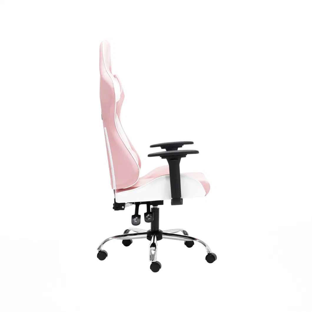 Lovely Silla Gamer Rosa Pink Gaming Chair Pink with Footrest Gaming Computer Chair