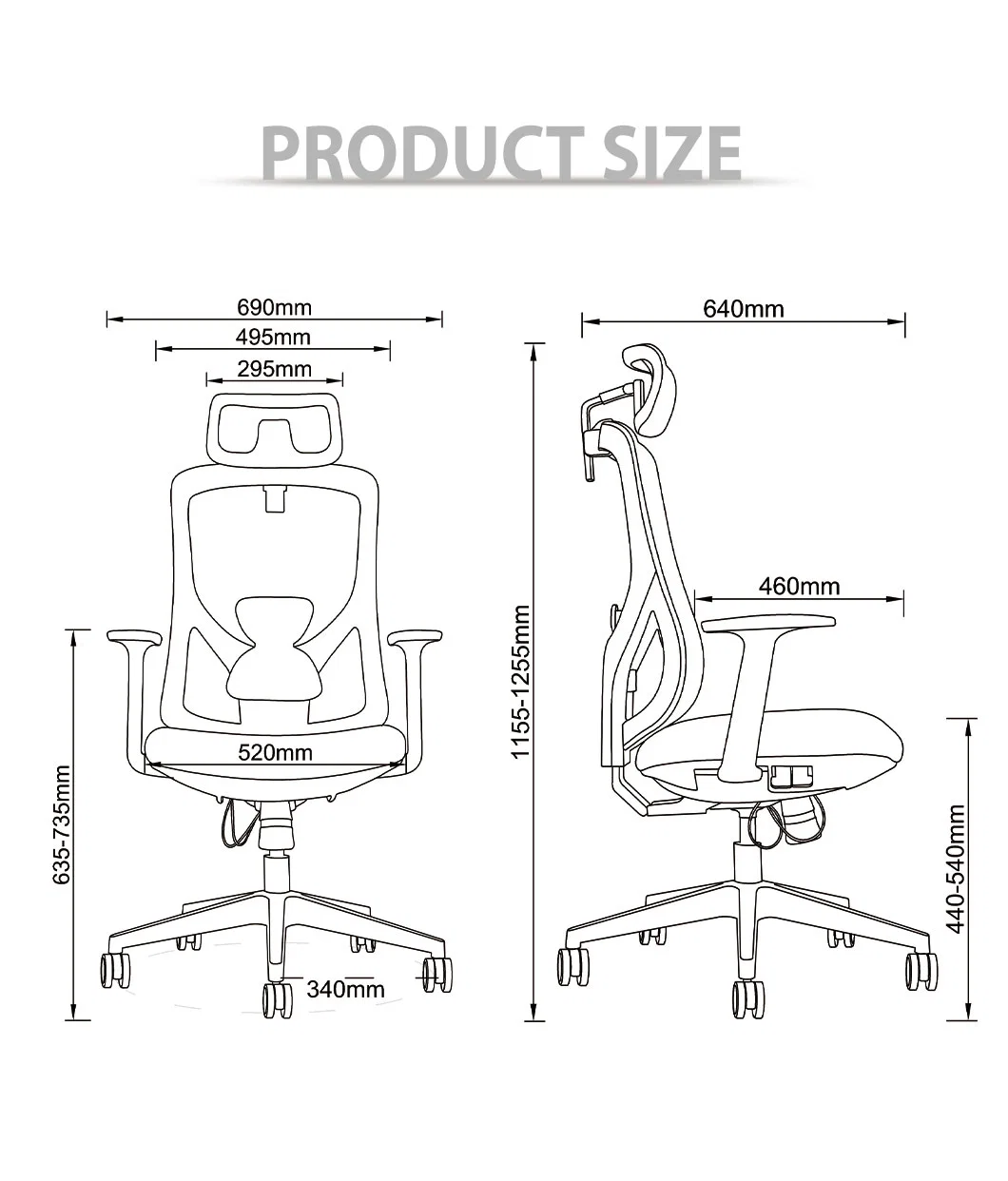 Best Price Computer Gaming Ergonomic High Back Executive Swivel Mesh Office Chair