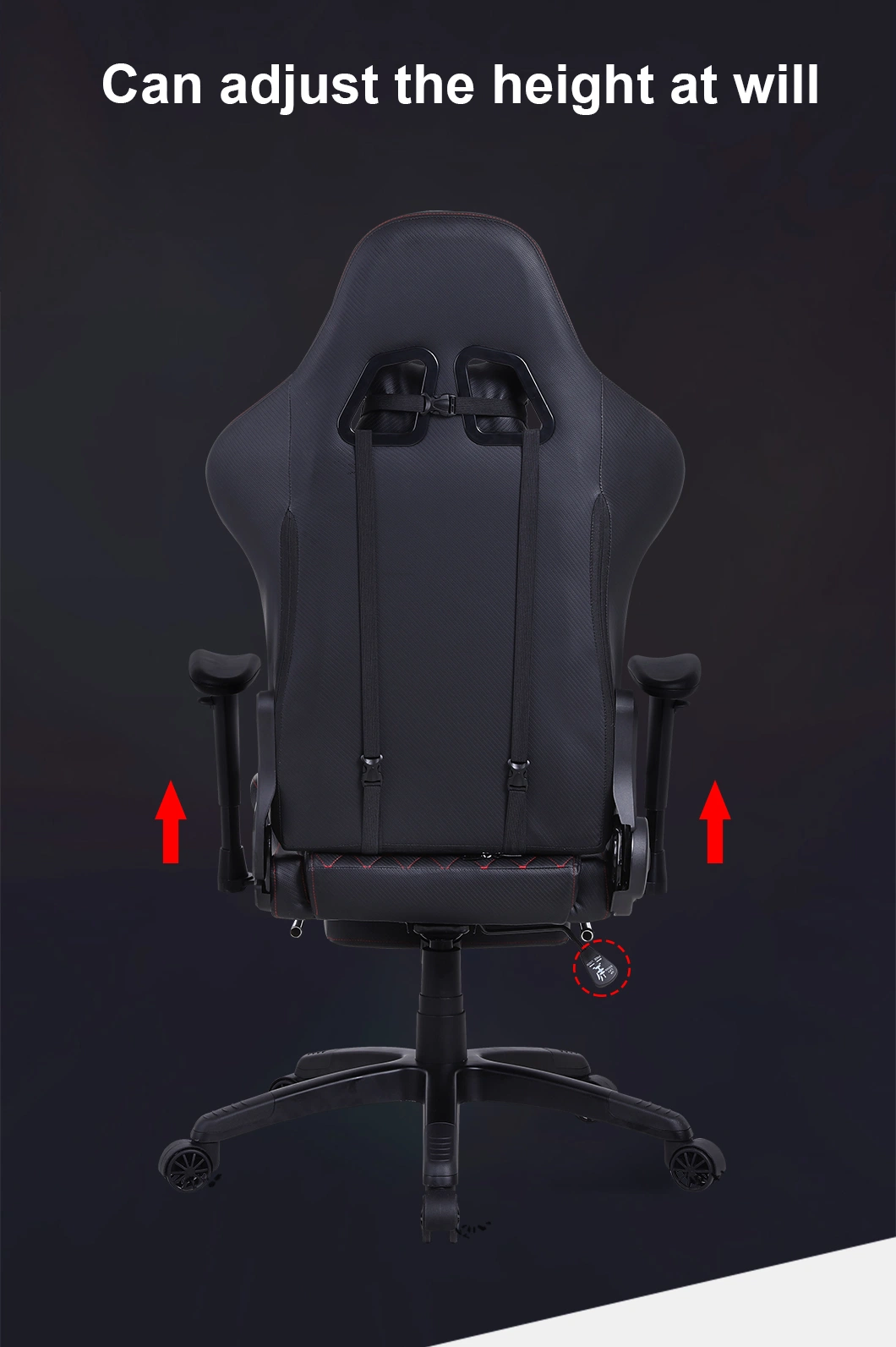 Ergonomic Swivel 180 Degree Reclining Computer Gaming Chair Without Footrest