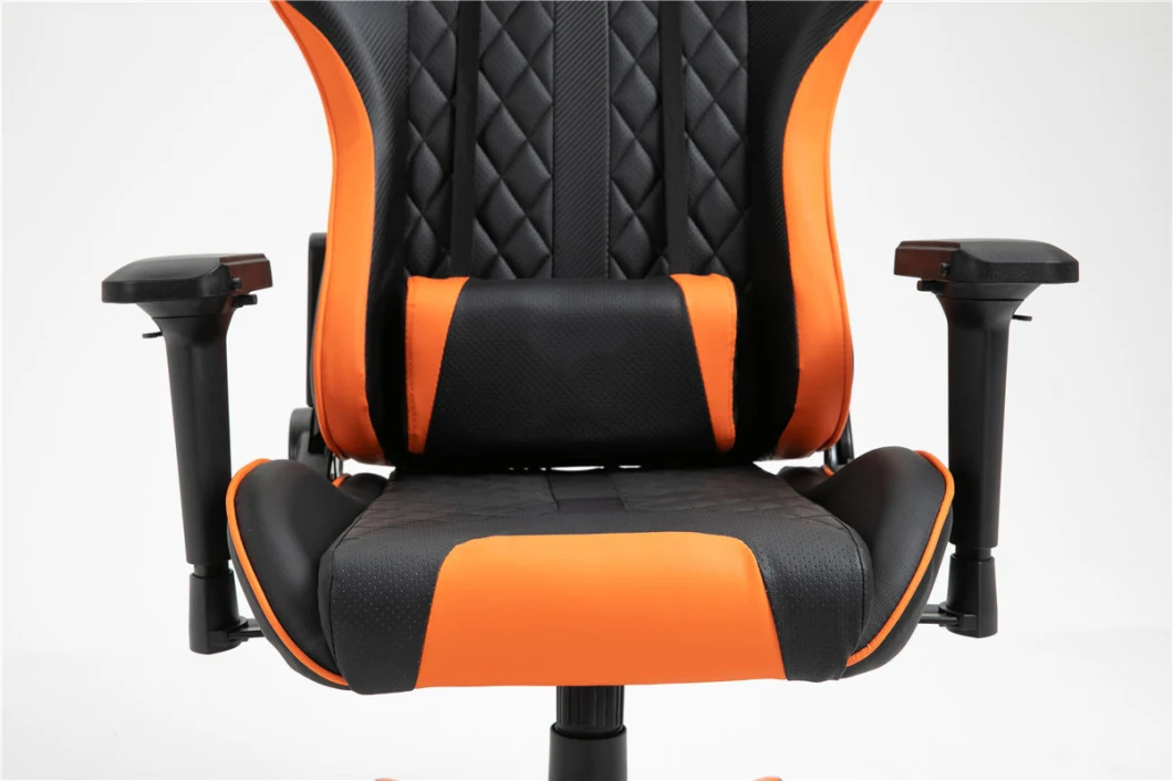 Orange Gaming Chair for Girls China Factory Cheap Price 4D Armrest Office Working Chair Gaming Chair