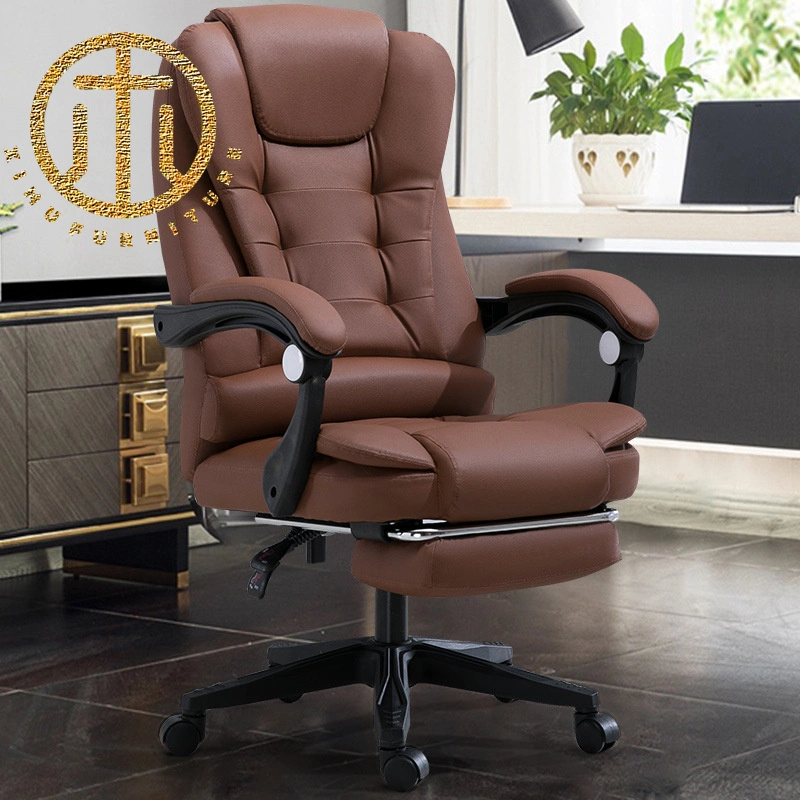 Computer Chair Home Massage Liftable Swivel Gaming Chair Boss Office Chair with Footrest