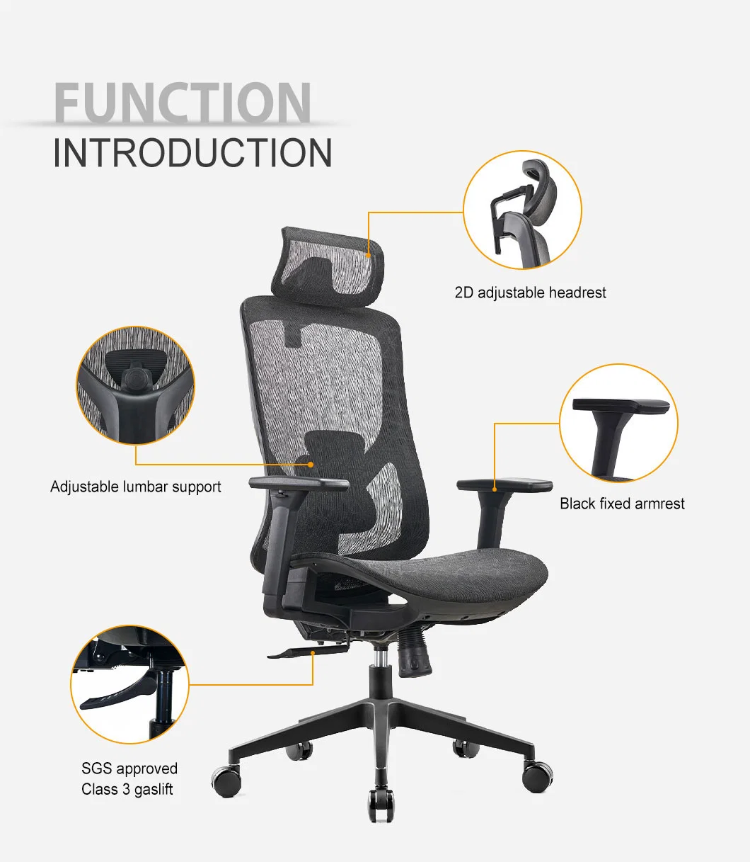 Best Price Computer Gaming Ergonomic High Back Executive Swivel Mesh Office Chair