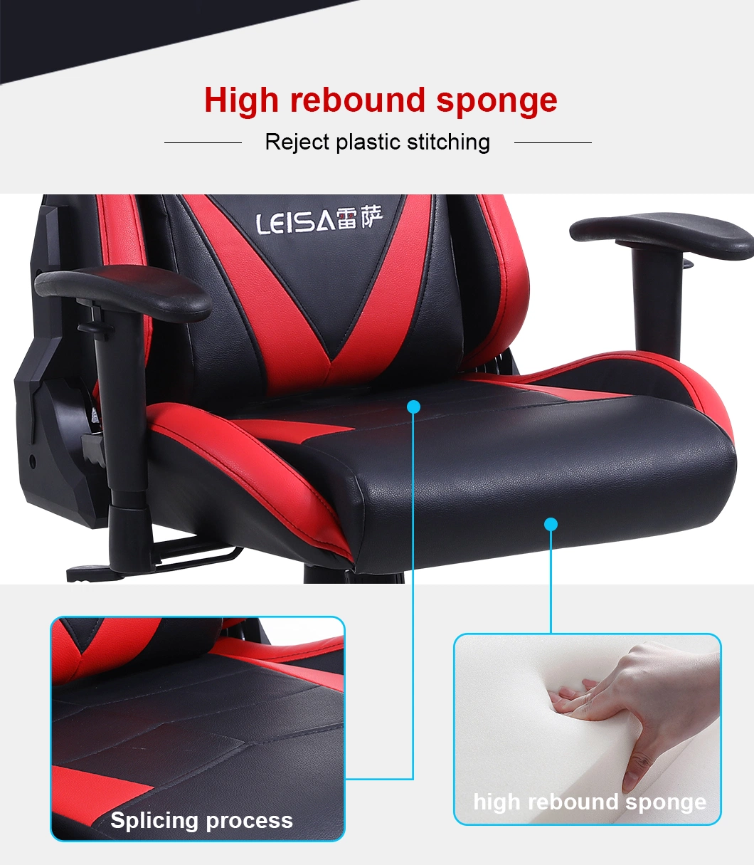 OEM ODM Ergonomic Custom Logo Gaming PC Gamer Swivel Racing Game Chair Grey Hot Sale Black White Green Red Office Furniture