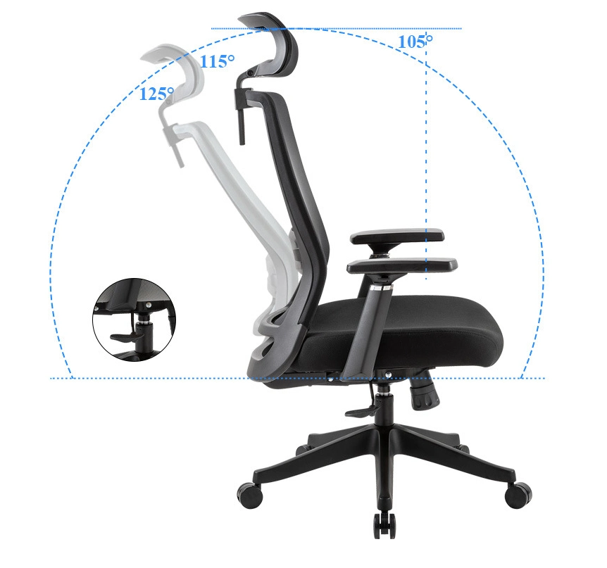 Factory Sales Luxury High Back White Swivel Ergonomics Executive Full Mesh Office Chairs Rolling Gaming Chair in Office Swivel Chair