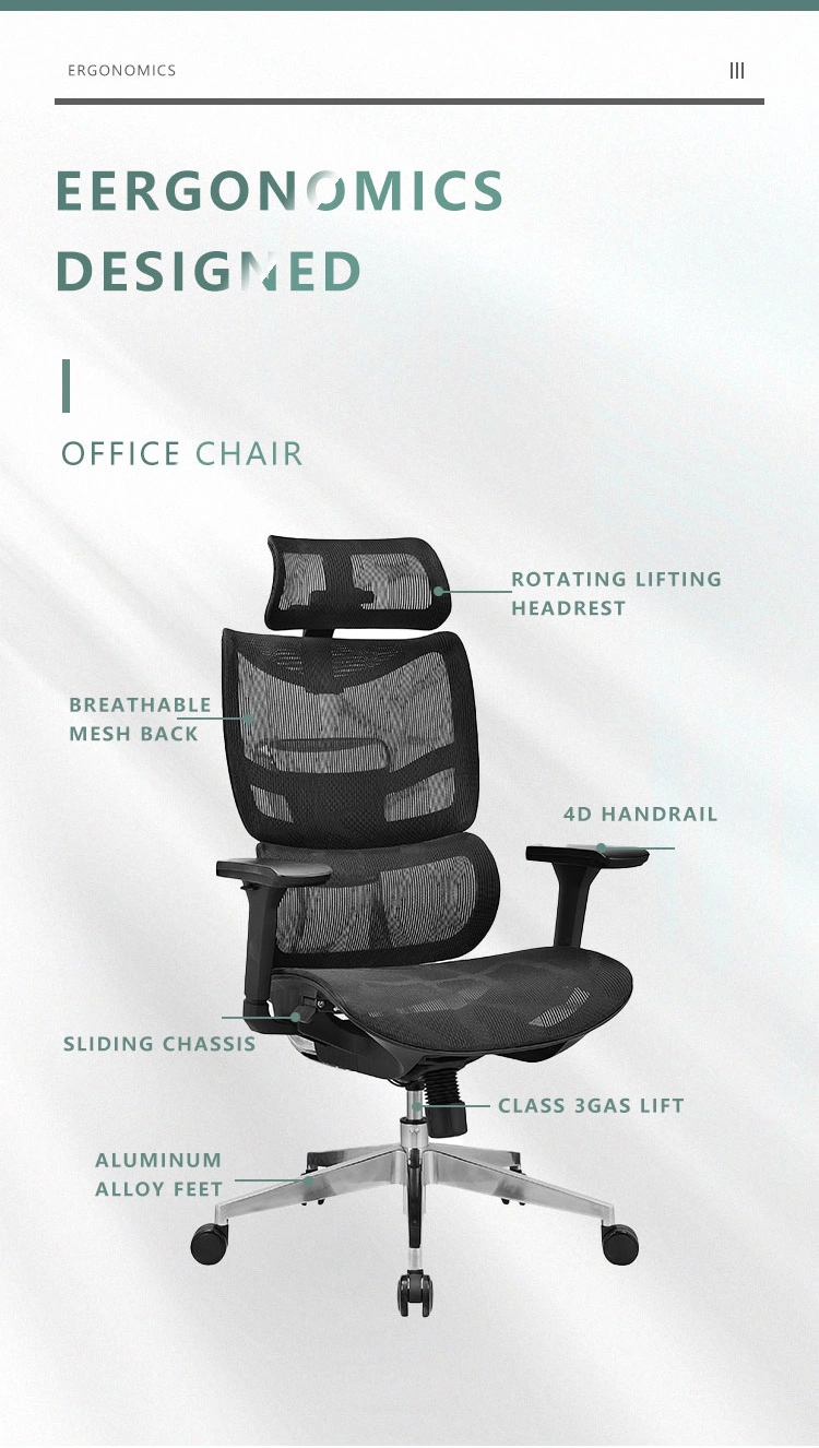 Conference Unfolding Meeting Room Gaming Black Fabric Mesh Office Conference Ergonomic Chair