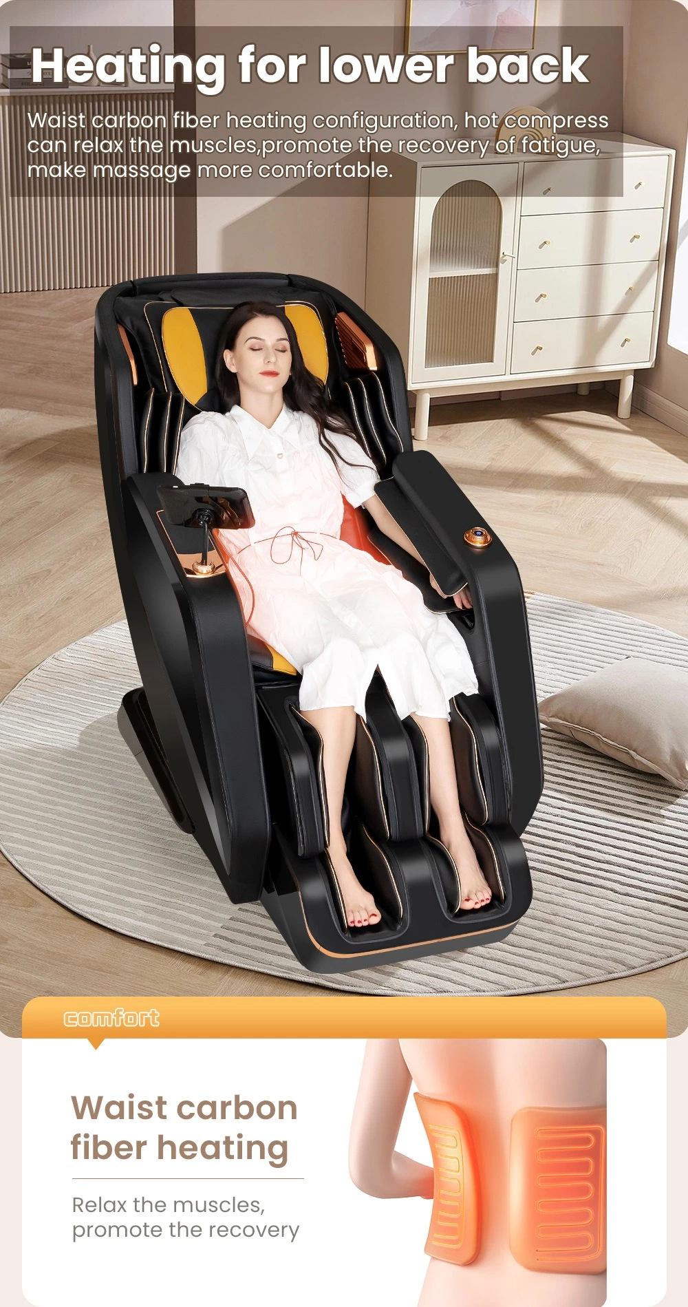 Home Use Japanese Voice Control Full Body Relaxation Massage Chair