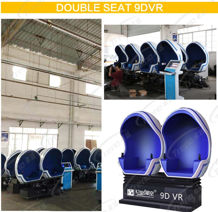 Double Seats 9d Vr Cinema Game Simulator 360 Degree Chair for Children