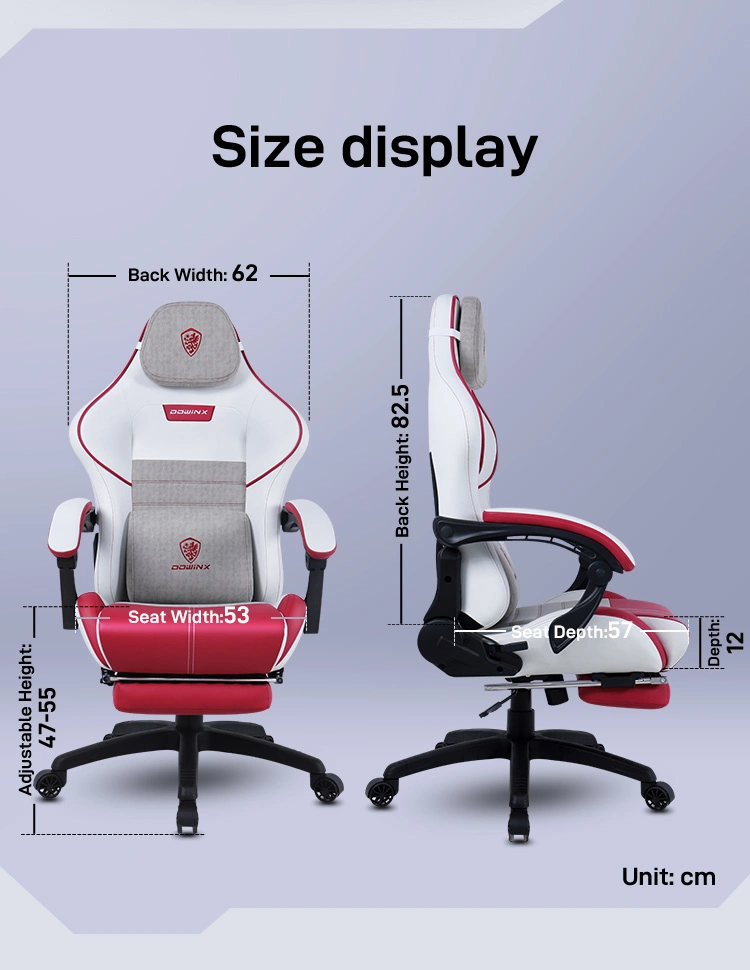 Dowinx Gaming Chair Fabric with Pocket Spring Cushion Massage Game Chair