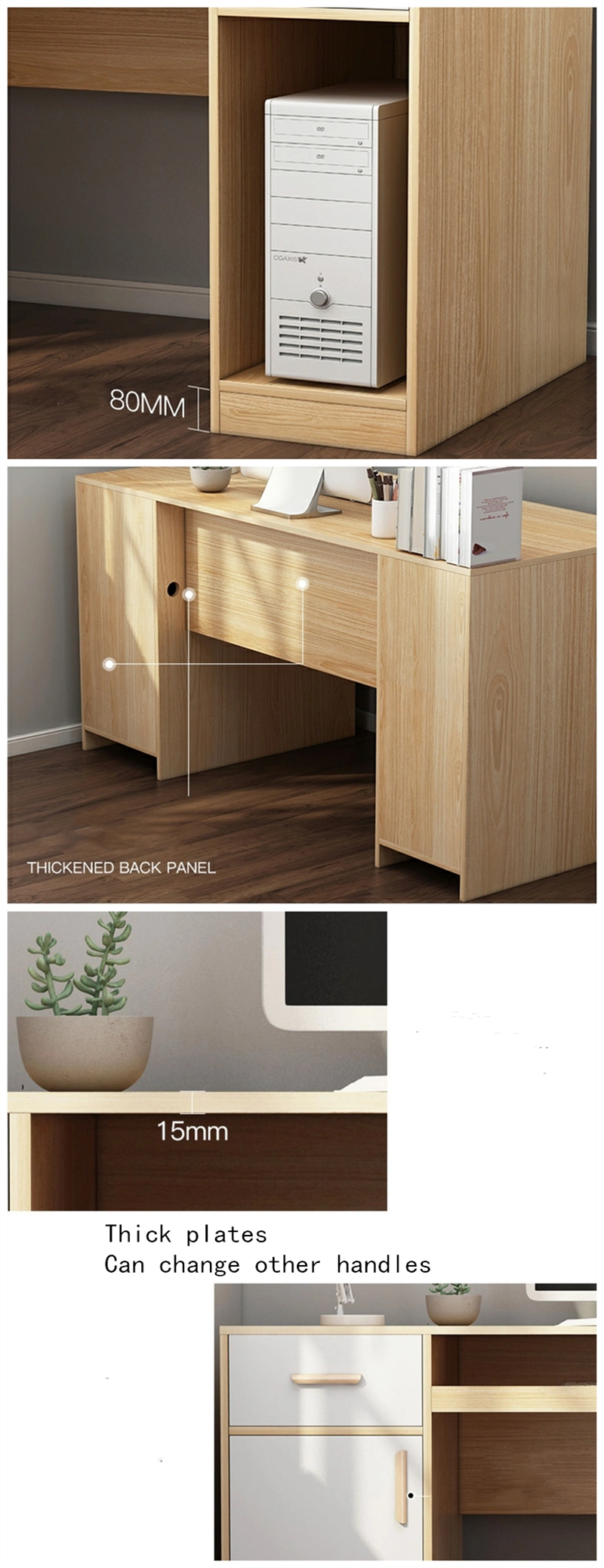 Wooden Wood Melamine Office Furniture Laptop Stand Board Executive Computer Desk Study Table