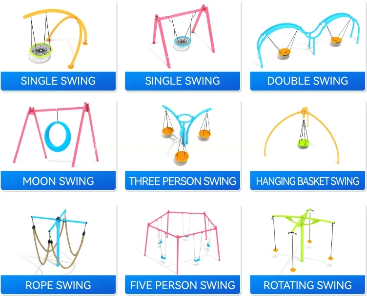 Newest Popular Amusment Park Games Children and Adults Galvanized Steel Swing Chair