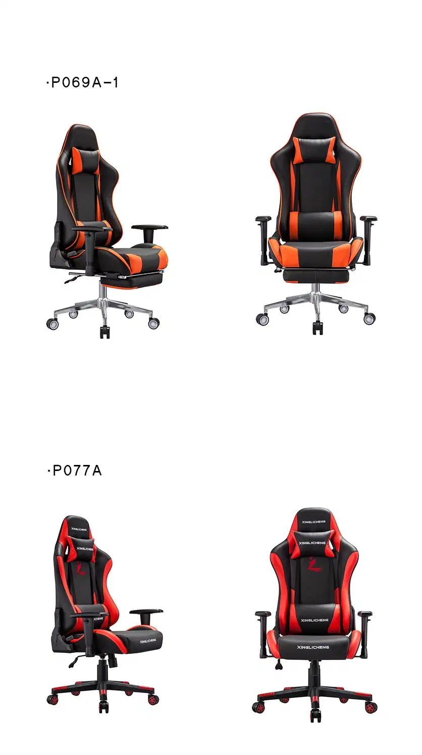 China Gaming Chair Suppliers Office Racing/Computer Reclining Leather Game Chair with Footrest