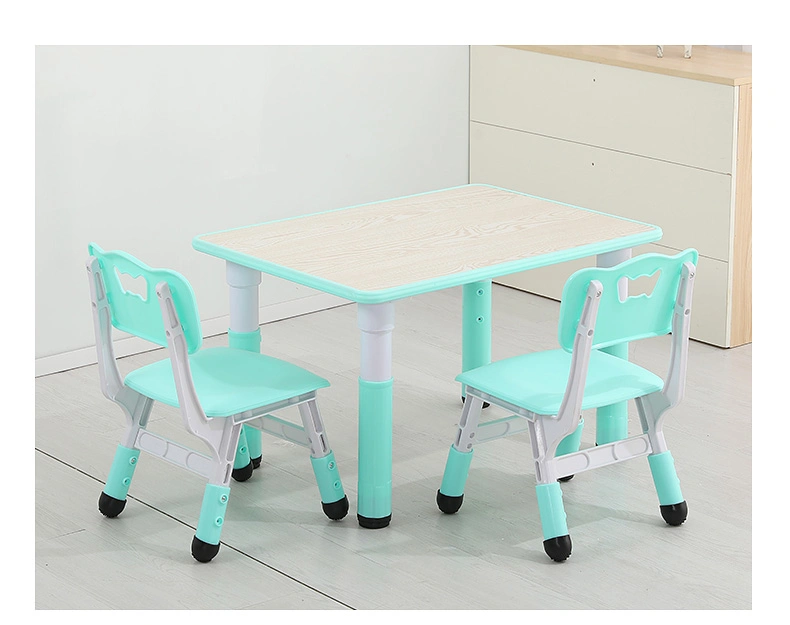 Factory Supply Plastic Adjustable Height Study Table Kids Study Game Table Chair