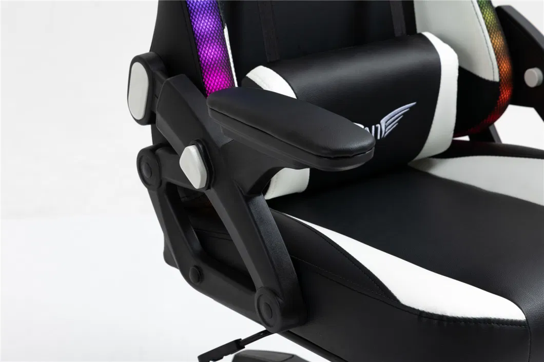 New Patent RGB LED Gaming Chair with Patent Recliner Armrest