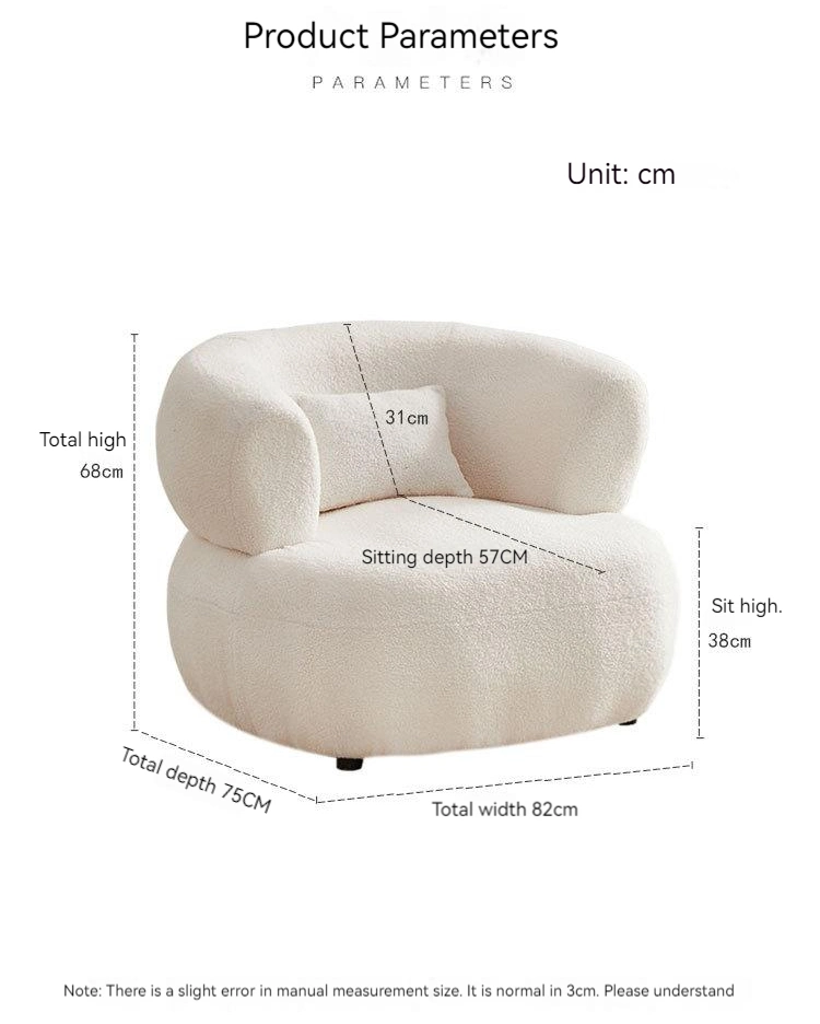 Fabric Leisure Armchair Lazy Luxury Chair Lounge Chair Velvet Living Room Chairs