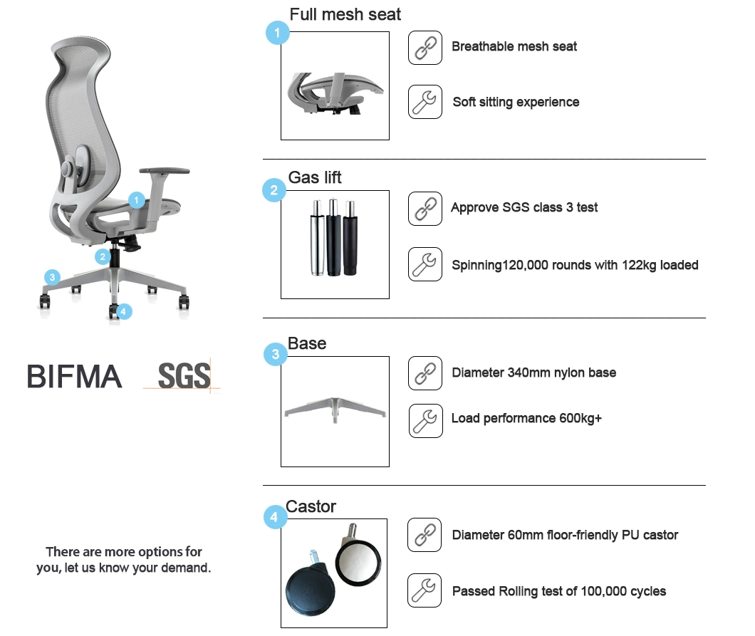 1 PCS for Min Order Depth Adjustable Lumbar Support Gaming Chair Furniture