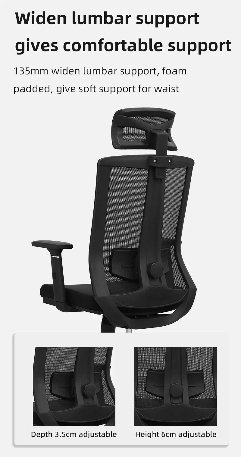 China Manufacturer New Developed Fabric Upholstery Patent Design Senior Office Chair ODM