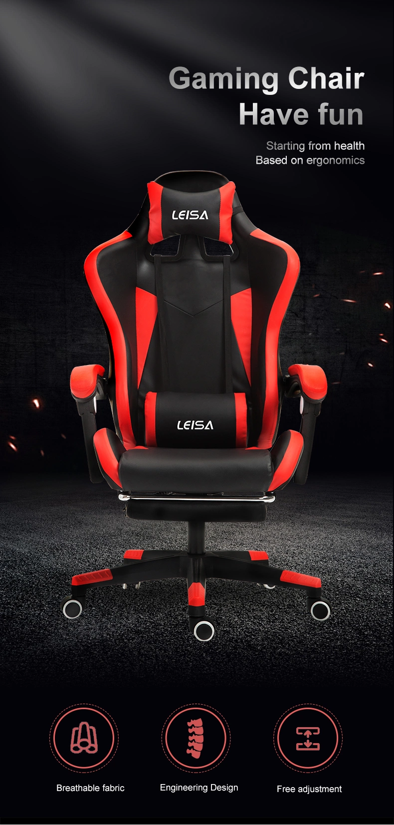 Cheap Leather Swivel Ergonomic Computer Gaming Racing Chair Gaming Chair