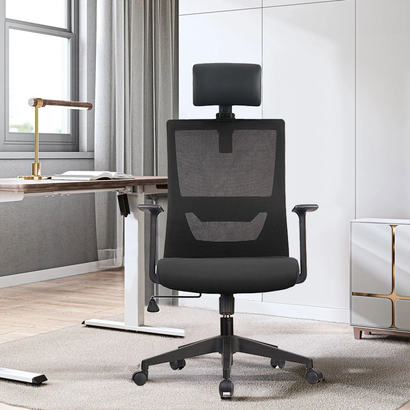 Foshan Office Supplier Big and Tall Back Support Black Adjustable Chair