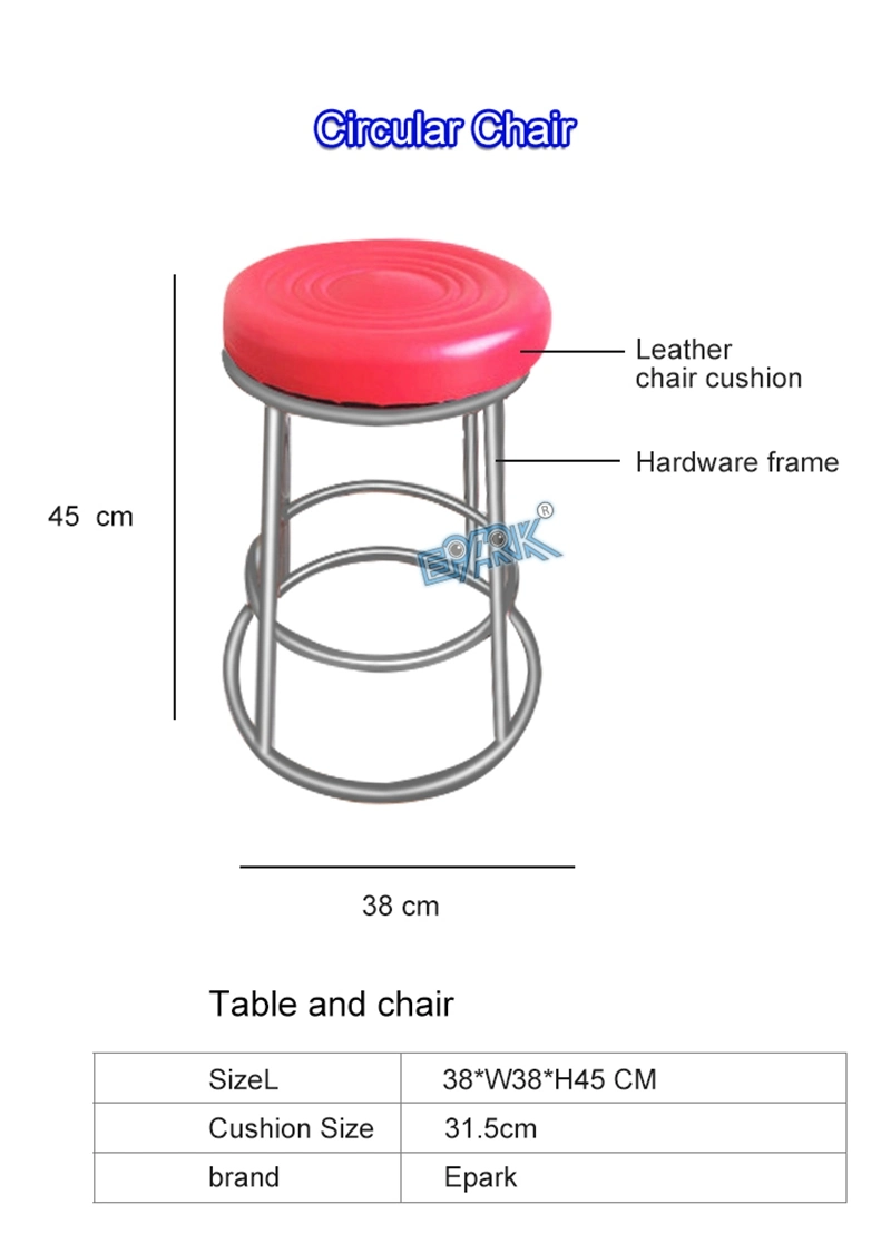 Circular Chair Simple Iron Round Stool Stackable Golden Metal Dining Chairs Velvet Ottoman Stool