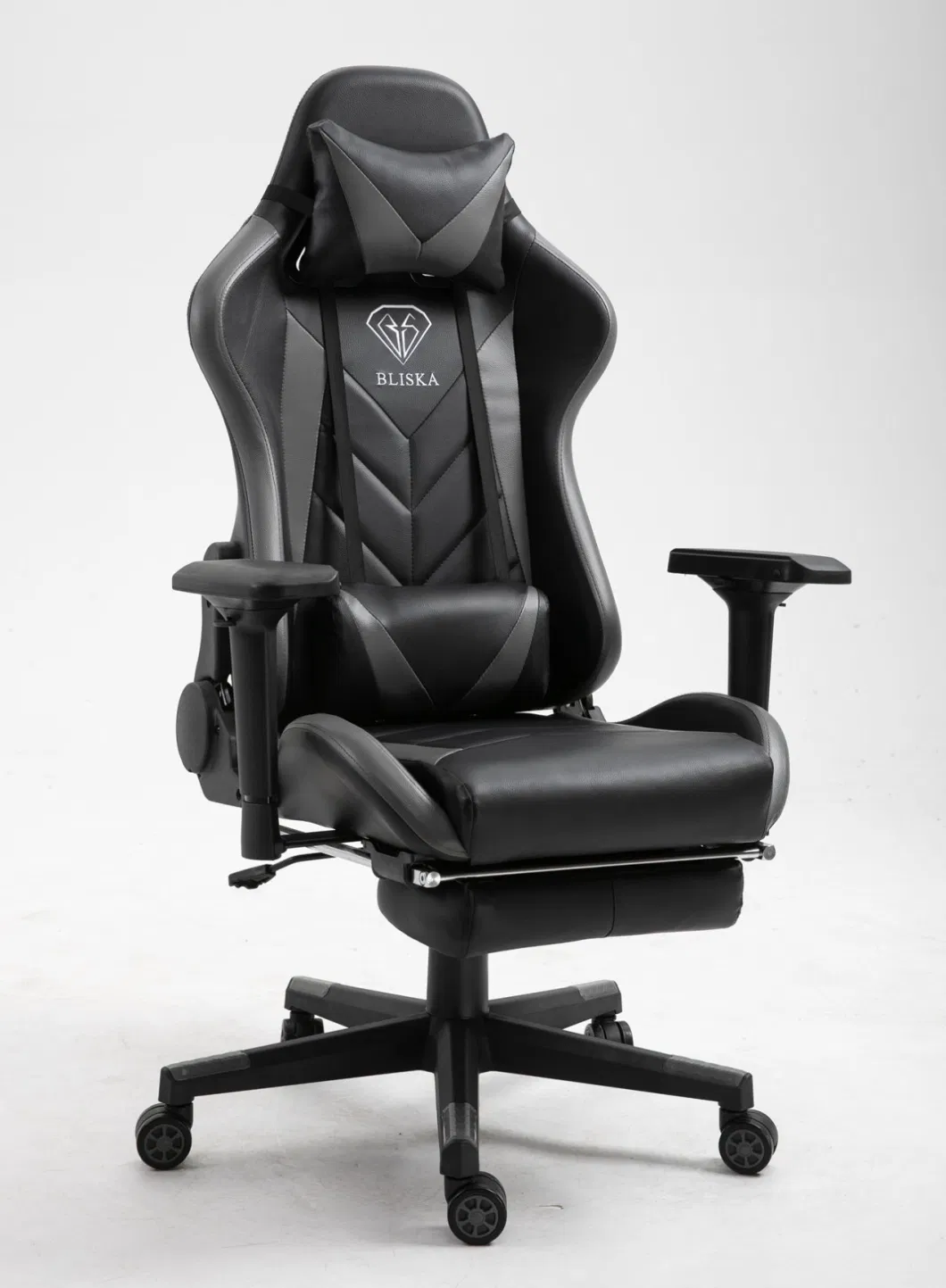 Black and White PU Leatehr Gaming Chair Racing Style Office Chair Racing Chairs Office Chairs