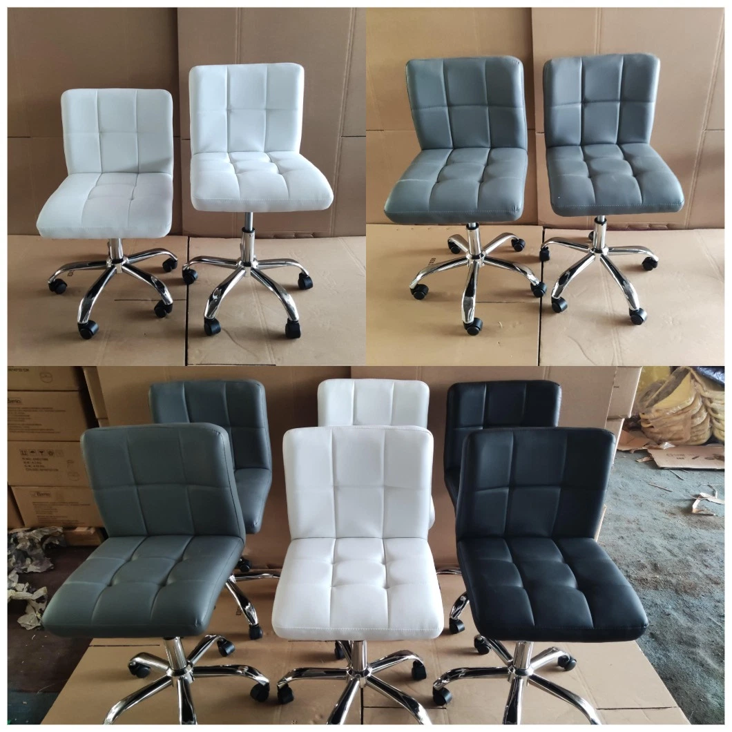 Wholesale Only Round PU Seat Office Lifting Armless Cute Hair Salon Chair